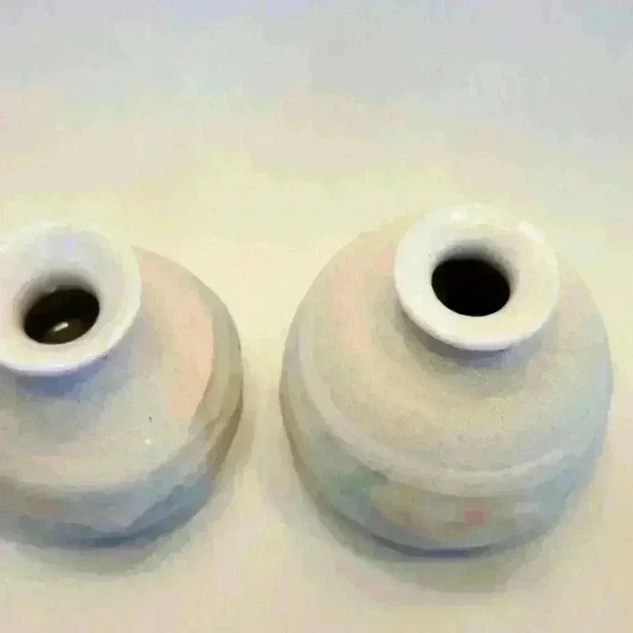 Hand Thrown Studio Art Pottery 4 mugs and 2 matching vases. Blue&light rust - Picture 3 of 6